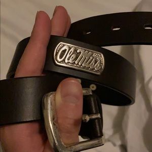 University of Mississippi- Ole Miss Leather Belt